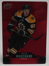 2020 - 21 UD TIM HORTONS HOCKEY RED DIE CUT #DC-29 - BRAD MARCHAND - RAW CARD