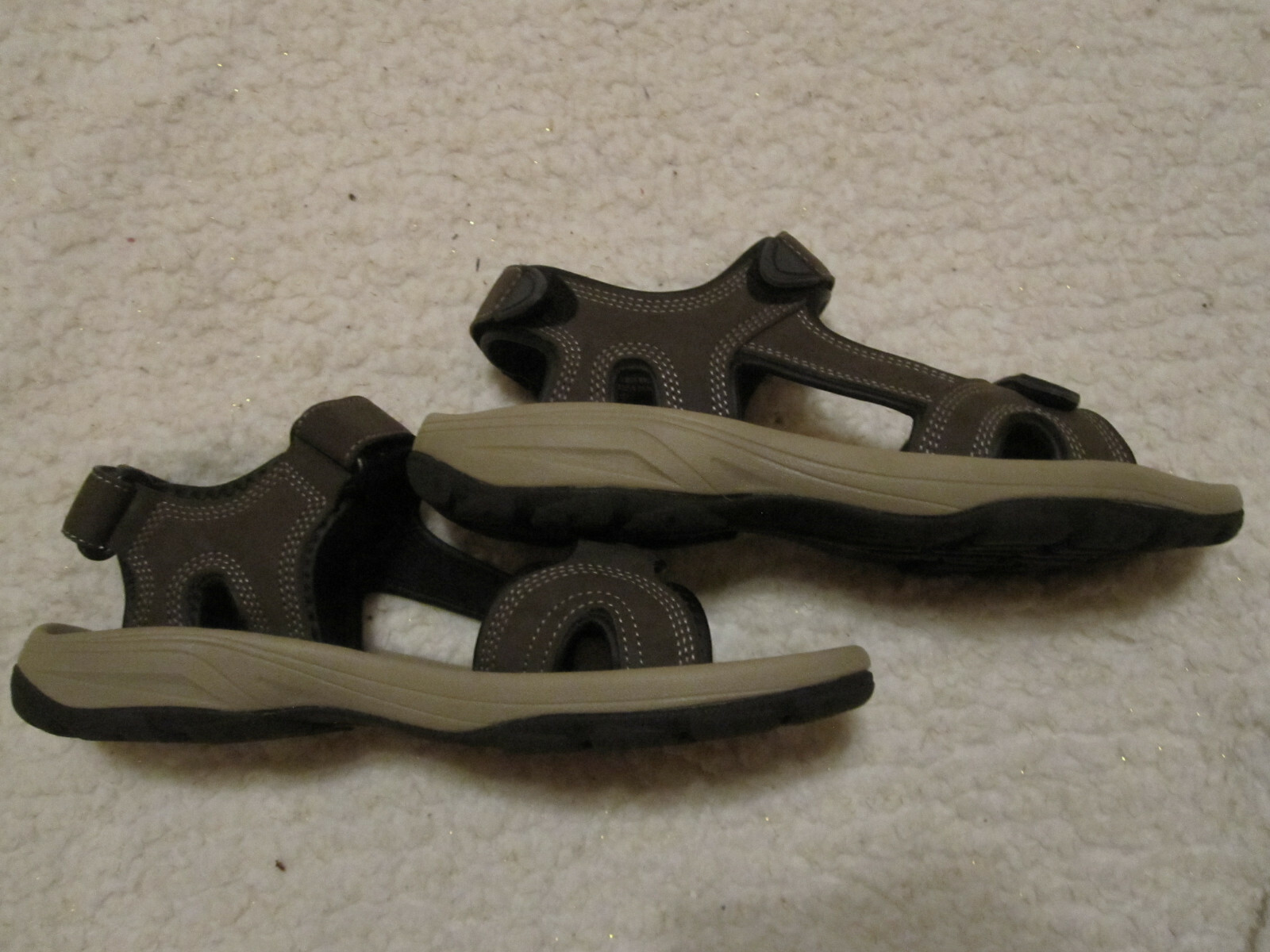 Mens EDDIE BAUER Atlas 2 Strap Hook & Loop Slingback Sandals 180362 BROWN 9M image 9