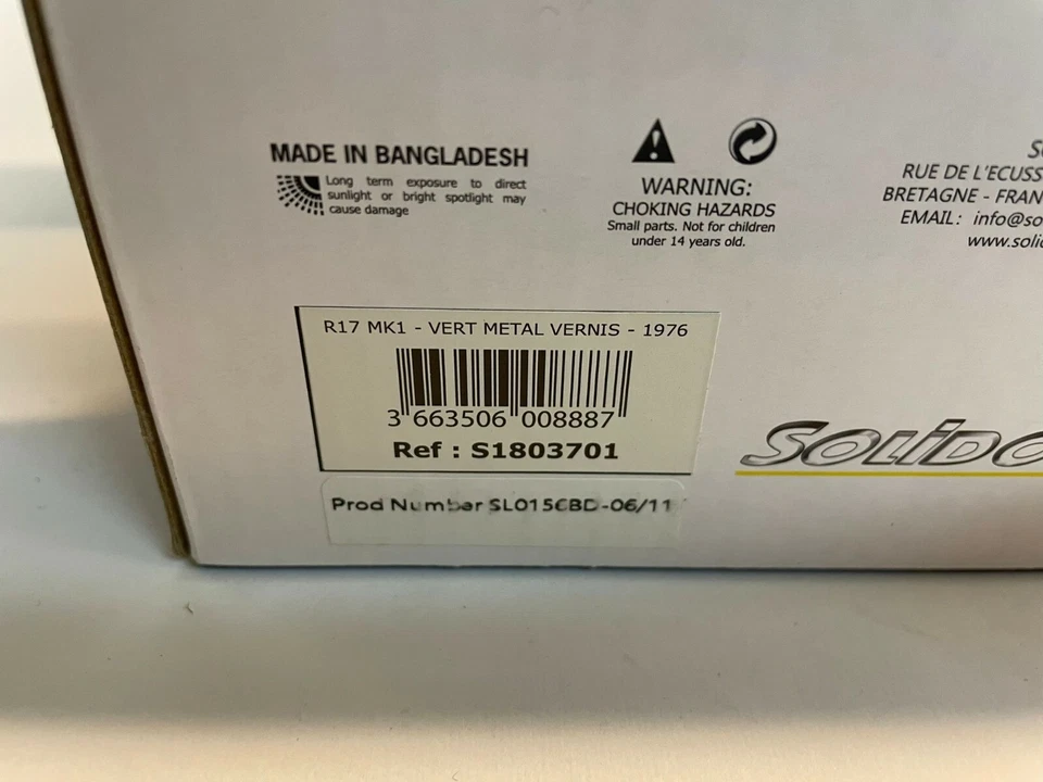 Solide Renault 17 MK1 Vert Métal 1976 1/18 S1803701 - Photo 3/3