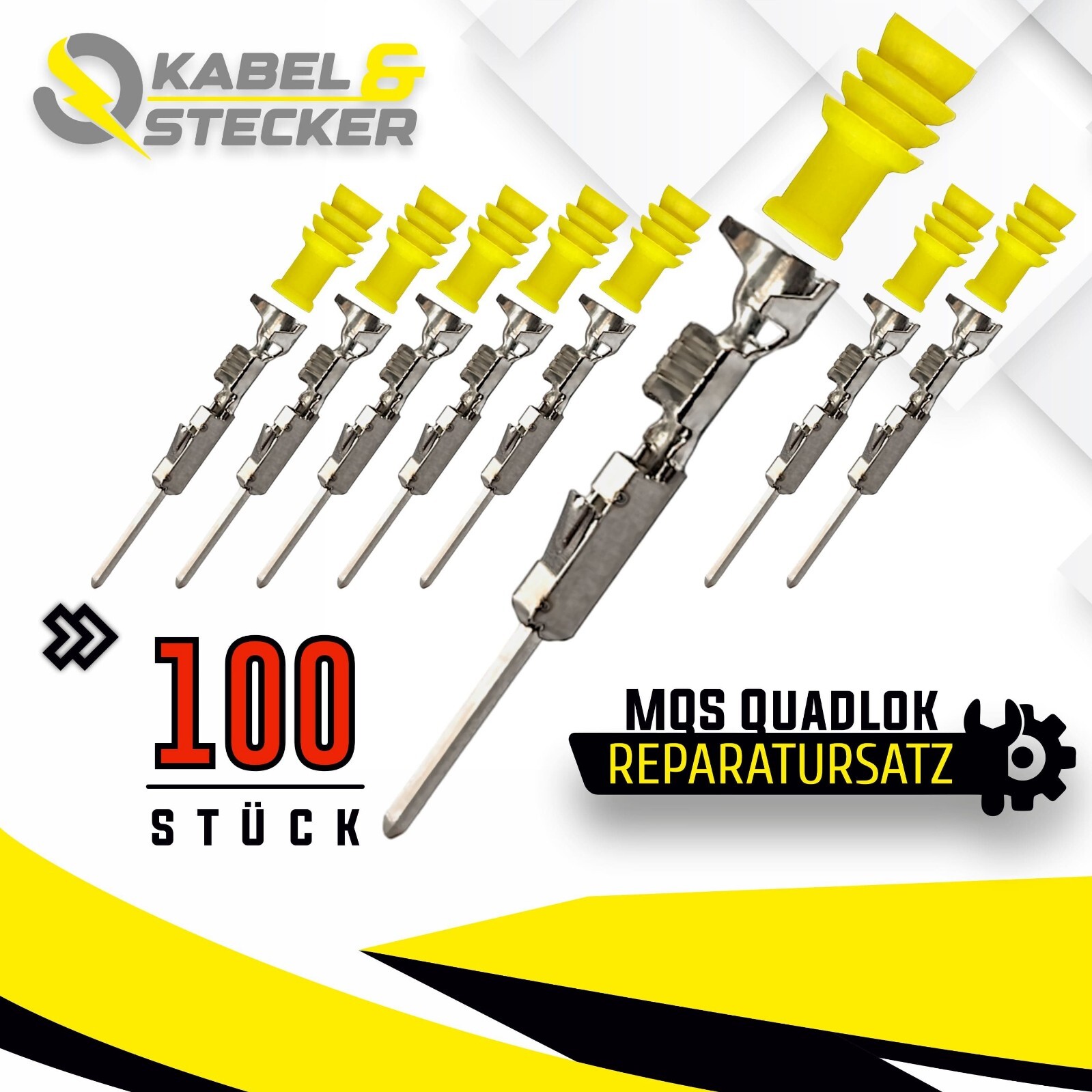 10x MQS Reparaturleitungen 0,50mm² - Gedichtete Kabel Für VW, Audi, BMW, Mercedes