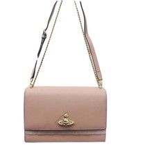Vivienne Westwood Pimlico Saffiano Leather Flap Shoulder/Crossbody Handbag-Pink