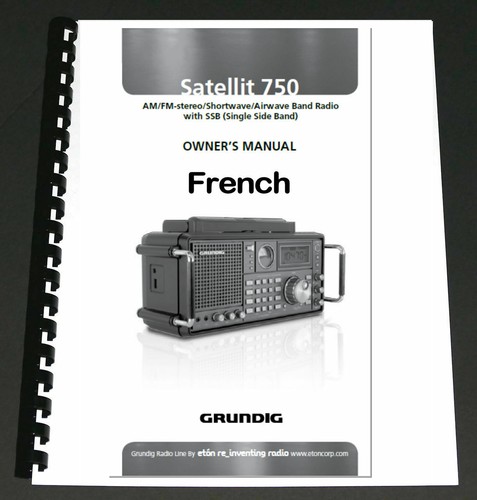 GRUNDIG SATELLIT 750 RADIO RECEIVER INSTRUCTION MANUAL IN FRENCH