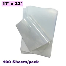 100 Sheets Premium Waterproof Inkjet Milky Transparency Film 17" x 22" 