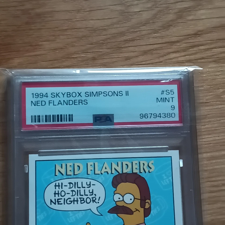 1994 SKYBOX SIMPSONS II #S5 Ned Flanders PSA 9 MINT - Image 4 of 4