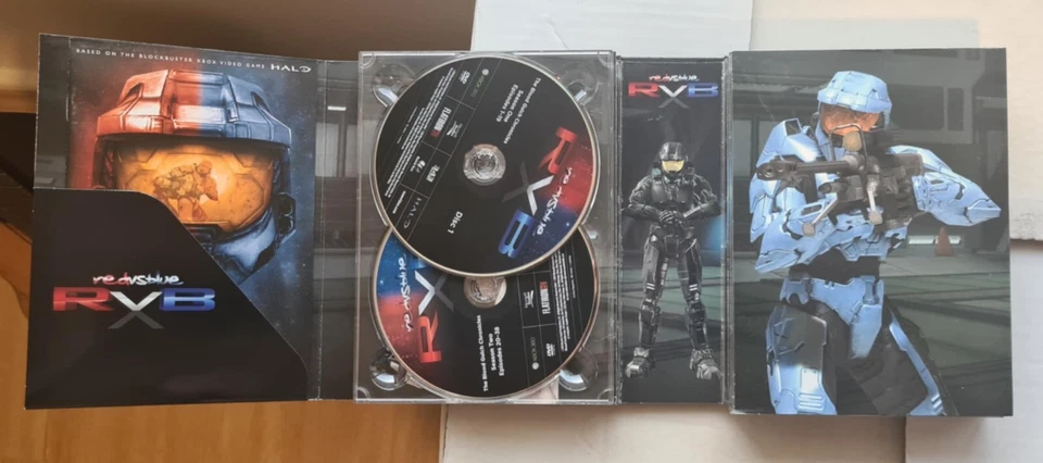 *RARE* HALO 10 Years of Red vs. Blue (DVD, 14-Disc set) - Image 3 of 4