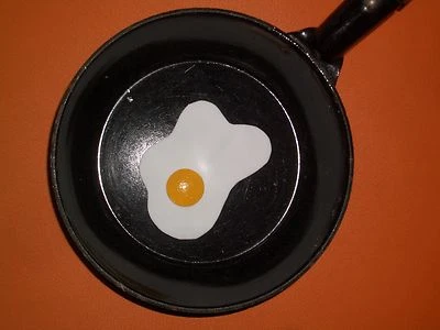 MADE BY FARBKLECKSTIGER* Spiegelei Bratei Ei Dekoration Deko Küche Magnet Kühlschrankmagnet 4 x 6 cm