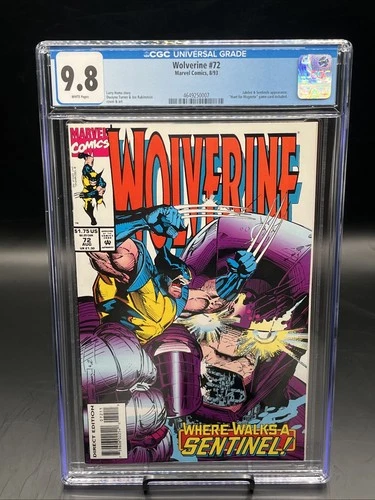 Wolverine #72 (Marvel Comics August 1993) CGC Graded 9.8 White Pages
