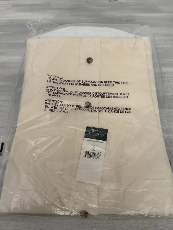 NWT Vintage Filson Short Sleeve Worksheet Salt 120481074 Large - Image 3 of 4