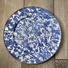 Golden Rabbit Enamelware Cobalt Blue Swirl 10.5" Dinner Plate & Pasta Plate Lot — photo 3