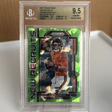 Justin Fields 2021 Panini Prizm #NR4 New Recruits Green Ice BGS 9.5 Jets