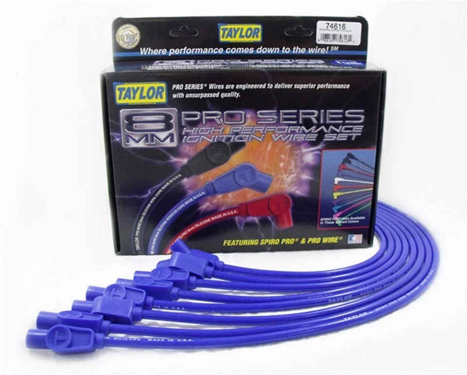 Taylor/Vertex 74616, Kit Spark Plug Wire Set 8Mm Spiro-Pro Blue Performance Part - Image 3 of 4