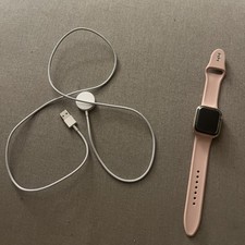 Apple Watch SE Gen 2 40mm, Includes Case  Pink Band  Magnetic Charger