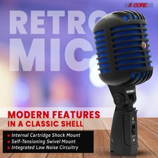 5 Core Retro Dynamic Vocal Iconic Microphone Vintage Classic Unidirectional Mic