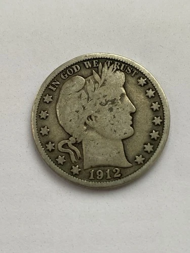 1912 S Barber Half Dollar 50c 90% Silver