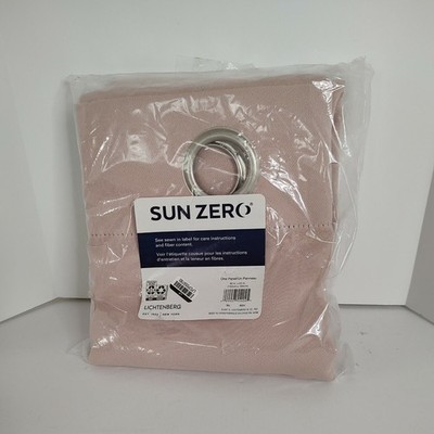 Sun Zero Blush Blackout Grommet Curtain Panel Pink 40x63