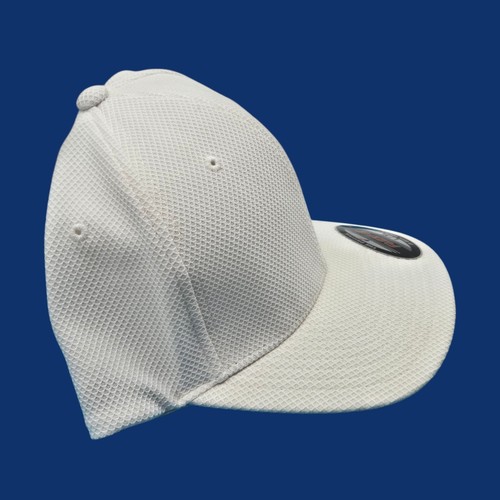 Flexfit LG/XL Blanco Exterior Sombrero Piqué Malla Fresco Seco Deportes Rendimiento Gorra LEER - Imagen 8 de 18