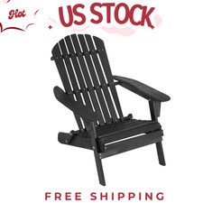 All Weather Adirondack Chair - Folding Patio Chair for Garden & Deck