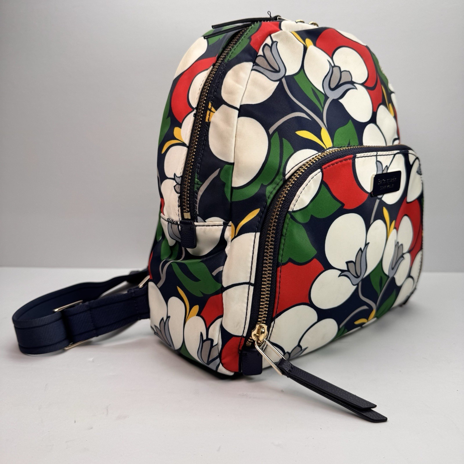 Kate Spade Dawn Breezy Backpack Purse Floral Print Multicolor Zip Bag 11.5 Inch thumbnail 5