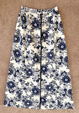 Vintage Lane Bryant Tall Shop Button Front Floral Print Maxi Skirt-Size 18