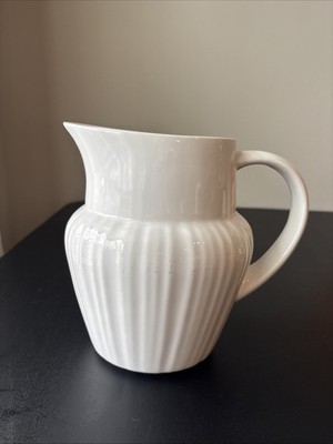Corningware Tableware Large White Pitcher Casual China Made In Thailand 1.5 Qt.