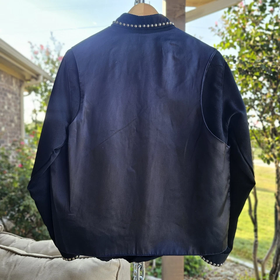 Camisa de rodeo con tachuelas negra Silver River de colección para mujer M/L Foto 3 de 4