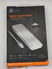 J5Create JCD398 USB-C Dual 4K HDMI 10Gbps Mini Dock