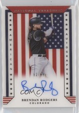2020 Panini National Treasures American 2/99 Brendan Rodgers #AA-BR Auto 10qe