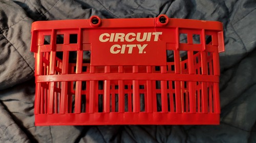 RARE! Circuit City Plastic Shopping Basket with Handles Collectible Memorabilia
