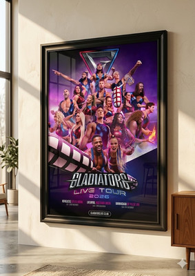 Gladiators Live Tour 2026 Official Poster BBC TV Show Memorabilia