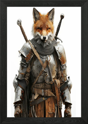 Gerahmtes Wandbild Fuchsritter Poster Leinwanddruck Bild