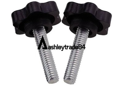M8 x 50mm Thread   Hand Knob Tightening Screw Black   10pcs *hh