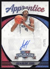 2021-22 Panini Apprentice Signatures Blue /75 Justin Holiday #APP-JHO Kings