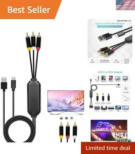 USB C to RCA Cable Adapter: 6Ft for Reliable Audio/Video Signal Transfer