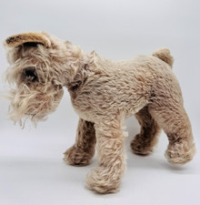 Vintage Steiff Schnauzer Terrier Dog w Glass Eyes Movable Head Mohair Plush