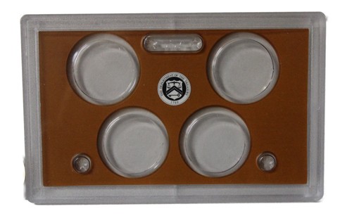 Empty Plastic Lens with Brown insert Holds 4 small dollars