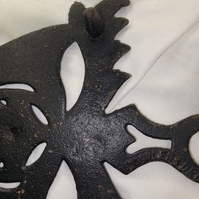 VTG Doodlers Dream Cast Iron Trivet Acanthus Leaf Victorian Scrollwork Ornate De