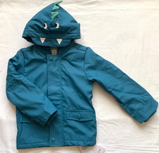 BNWT Baby Boys Dinosaur Fleece Lined Hooded Rain Mac Coat 12-18 months George