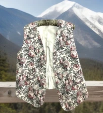 Homemade Cotton Floral Vest Waistcoat Y2K 90s Grannycore Cottagecore Fairycore M