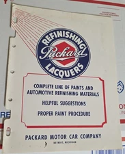 1952 Rare PACKARD MOTOR CAR COMPANY LACQUERS Paint Procedures
