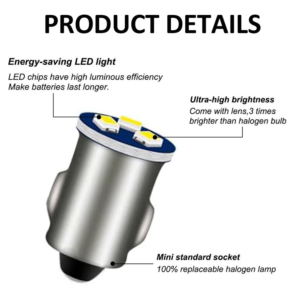 9x For Land Rover Series 3 LED Dash Instrument Panel Light Bulbs Set Cold White  - Image 4 of 4