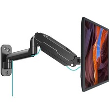 Single Monitor Wall Mount for 13 to 32 Inch Computer Screens, Height Adjustab...