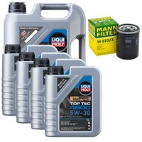 MotoröL Set 4600 5W-30 Liqui Moly 9 Liter + ÖLfilter FüR Mitsubishi L200 2.4
