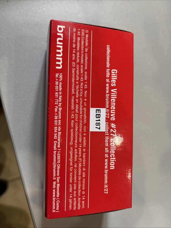 Ferrari 126c Prove Imola 1960 Villeneuve #2 Brumm R447-27 Serie ‘27 1982-2009 - Immagine 3 di 4