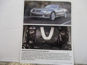 2004 ALL-NEW MERCEDES-BENZ SL600  PRESS COLOR PHOTO ORIGINAL