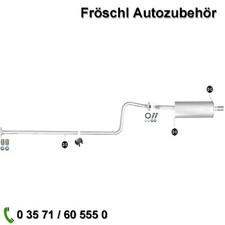 für Mazda 2 1,3 Bi-Fuel MZR Rohr Endtopf Auspuff Anlage mit Anbausatz neu a*