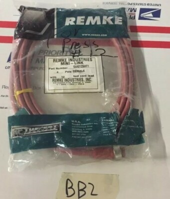 New REMKE INDUSTRIES MINI-LINK Cord Link 104A0120AHT1 Female 4 Pole 12Ft Cord