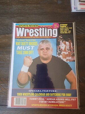 1988 February SPORTS REVIEW WRESTLING  Dusty Rhodes Missy Hyatt (CP159)
