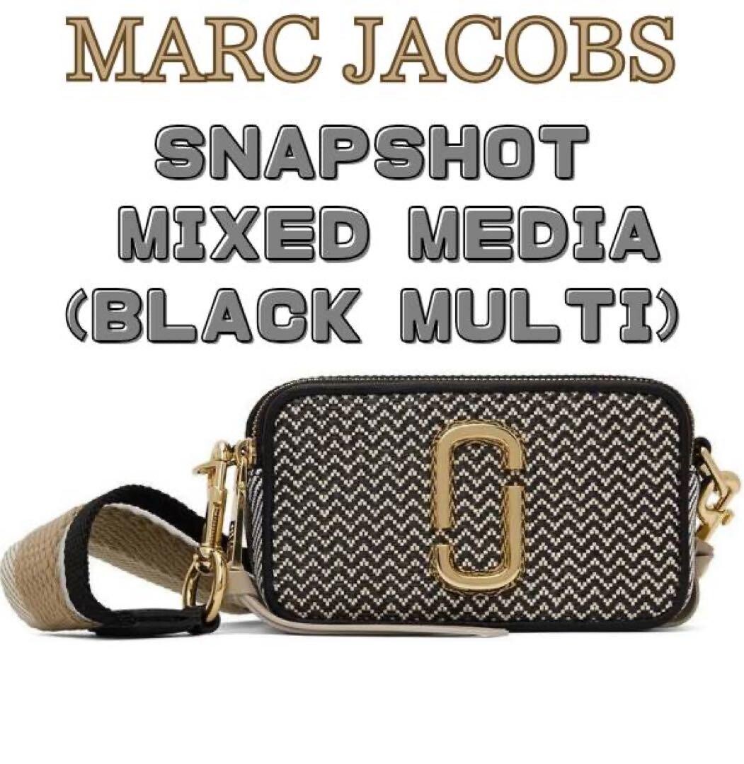 MARC JACOBS SNAPSHOT MIXED MEDIA (BLACK MULTI) H156M06PF22 Genuine  