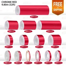 CHROME RED PIN STRIPE Car Model Streamline Adhesive TAPE Decal Vinyl Sticker