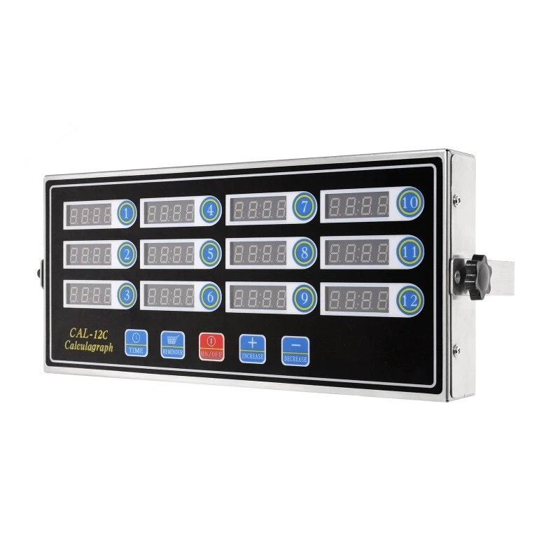 12 Channels Digital Kitchen Timer Reminder Cook Loud Alarm Commercial Restaurant